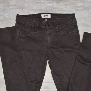 PAIGE Women's Dark Brown/Black Verdugo Ultra Skinny Jeans Sz 28